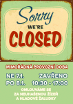 Mimořádná provozní doba!