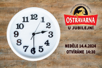 V neděli otvíráme ve 14:30!