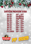 Provozní dobá o Vánočních svátcích