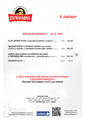 Speciální menu pro tento víkend